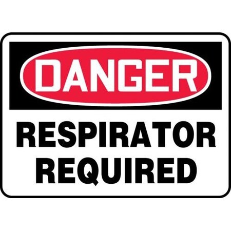 OSHA DANGER SAFETY SIGN RESPIRATOR MPPA034XL